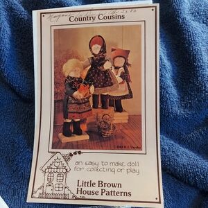 Country Cousins - Little Brown House Patterns Un-cut Vintage Doll Pattern